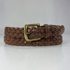 GAP Brown Worn Genuine Leather Braided Belt - Women's Size 34