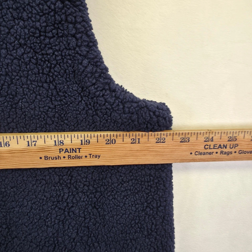 Susan Graver 周末背心女式小号蓝色夏尔巴羊毛温暖冬季 — 第 4/4 张图片