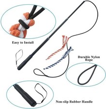 Dog Extendable Teaser Wand Pet Flirt Stick Pole Puppy Chasing Tail Interactive T