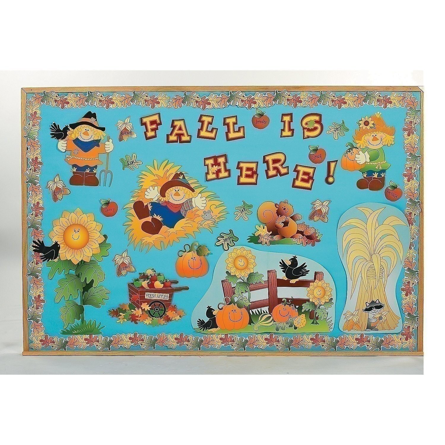 Fall Harvest Bulletin Board Set. Decorate for Fall fun with these cardboard bull