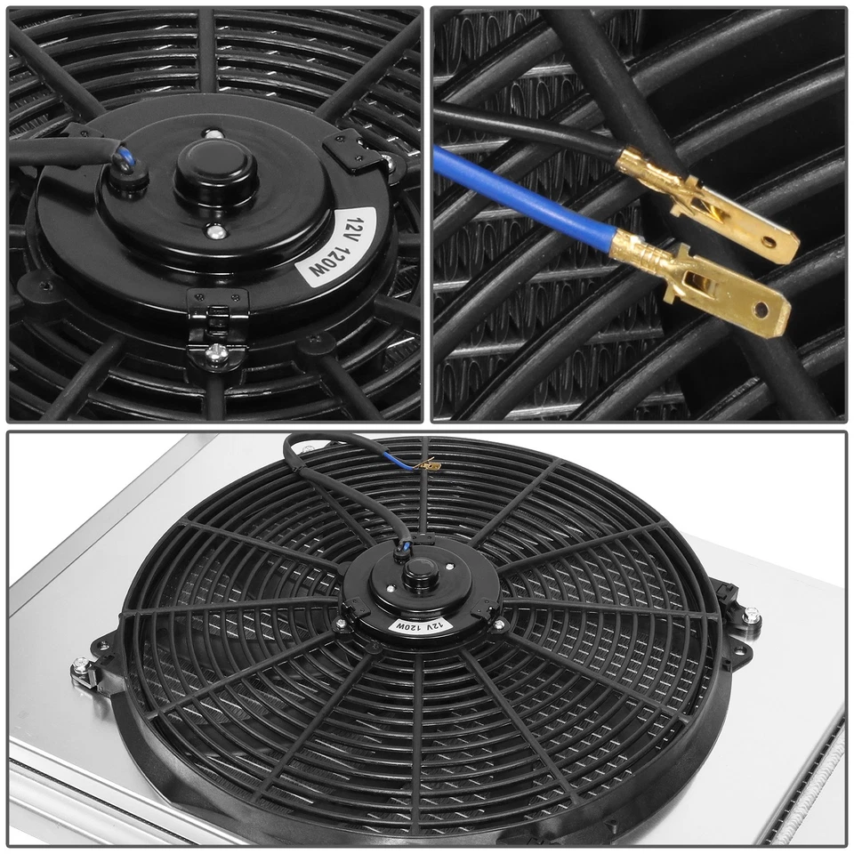 PARA 67-69 CAMARO/FIREBIRD V8 MT RADIADOR DE CORRIDA NÚCLEO DE ALUMÍNIO 3 FILEIRAS + COBERTURA DE VENTILADOR - Imagem 3 de 4