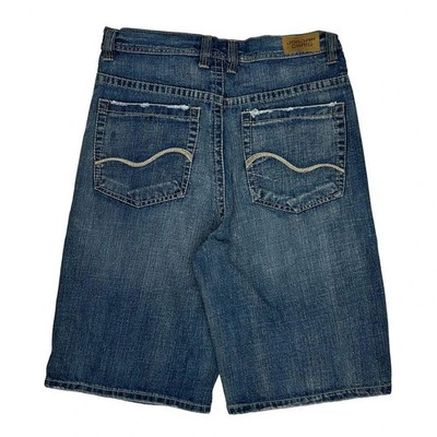 Jordan Craig Baggy Denim Shorts - 34W 12L Blau Baumwolle