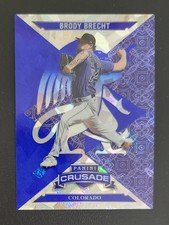 2025 Panini Crusade - Crusade Brody Brecht, Brody Brecht #62 Blue Cracked Ice RC