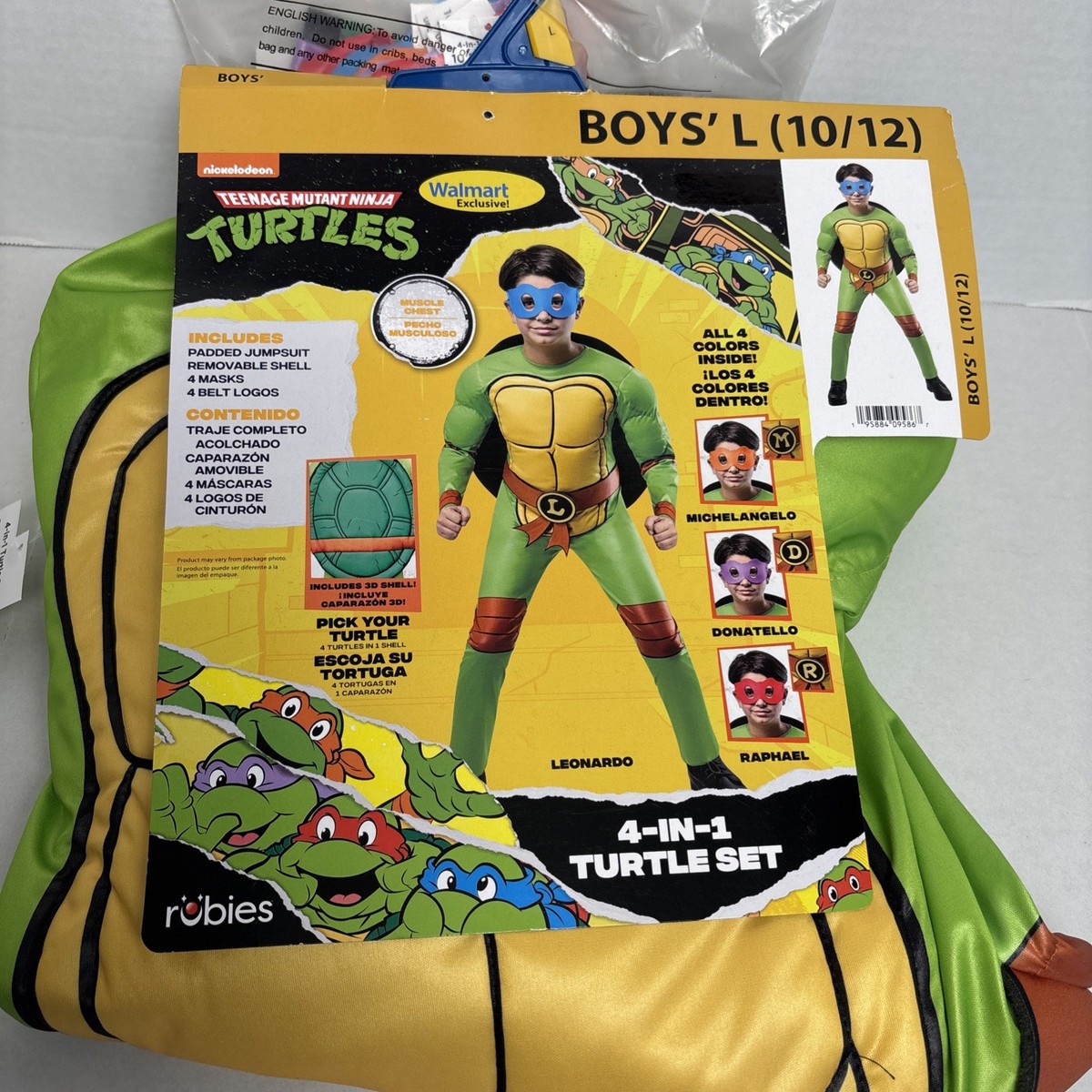 Ninja Turtles Costume Boys Large 10/12 Pick All Characters