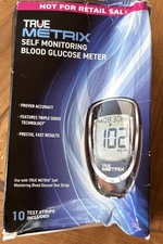 True Metrix Blood Glucose METER KIT, including 10 strips  EXP 11/2026 VIEW PICS