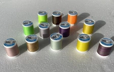 Sewing Thread Spools-Coats & Clark Lot of 12  Polyester - New - Multi Color