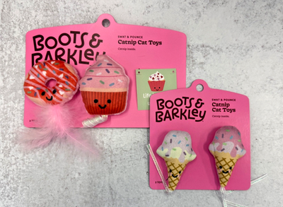 #ad set of 4 Cat catnip Toys Valentine#x27;s Day themed ice cream donut cupcake $10.99