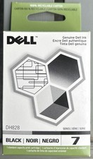 Dell DH828 7 Black Genuine Ink Cartridge For Printers 966 968 968W New in Box
