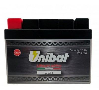 Batterie UNIBAT ULT1 Lithium 12V 2,5AH Atk Alle Modelle (Elektro-Start) 0 91-95