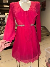 BOOHOO CHIFFON PINK FRILL ELASTIC WAIST BNWT MINI DRESS SIZE 8