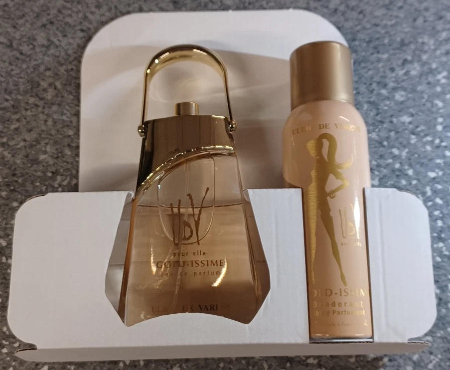 Eau de parfum et spray déo GOLD-ISSME Ulric de Varens NEUF (C12) - Photo 2/4