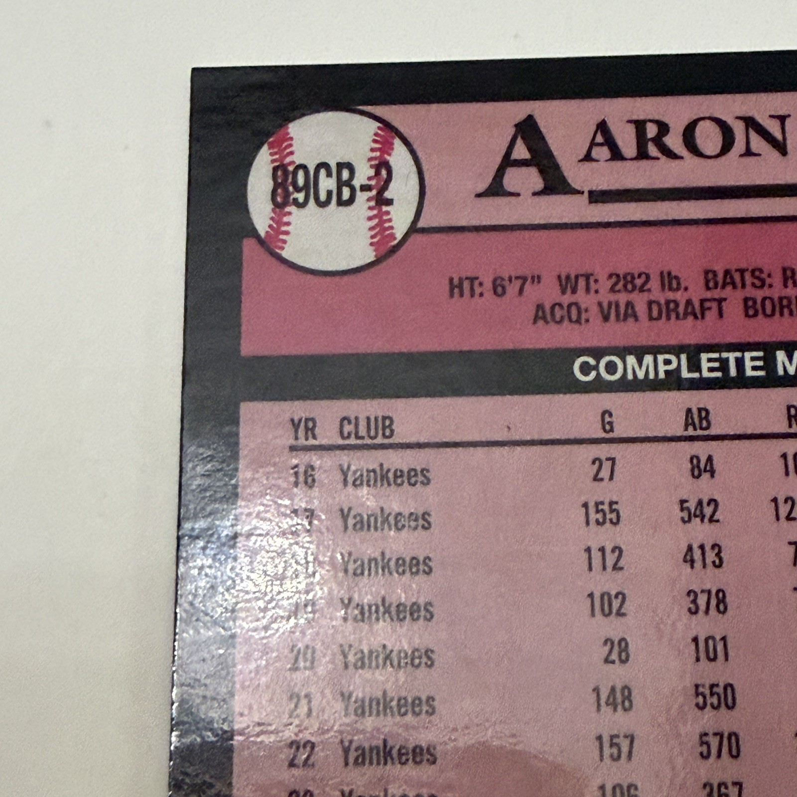 AARON JUDGE - 2024 Topps Chrome 1989 Refractor #89CB-2 New York Yankees SKU 579