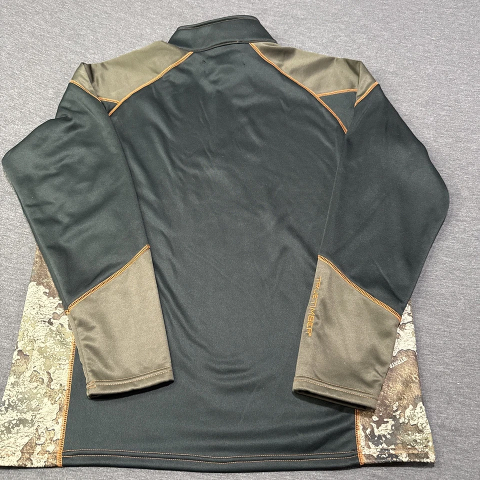 Pullover polar TrueTimber para hombre L Performance negro/camuflaje caza al aire libre nuevo con etiquetas Foto 4 de 4