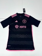 Adidas Inter Miami CF Lionel Messi 10 23/24 Away Jersey Youth XL Black Pink
