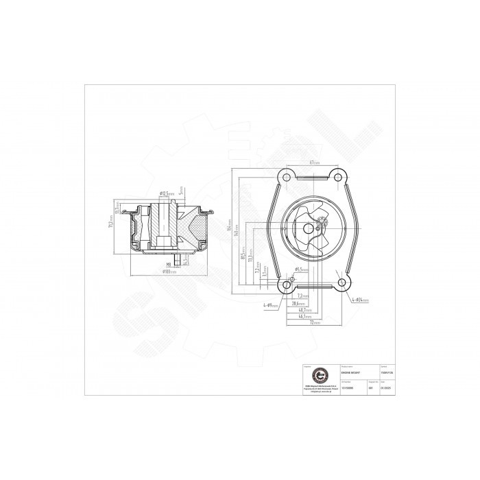 Support moteur gauche Opel Astra H pour supprimer vibration habitacle