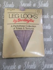 Vintage Leg Looks By Burlington Artists Brush Pantyhose Size M