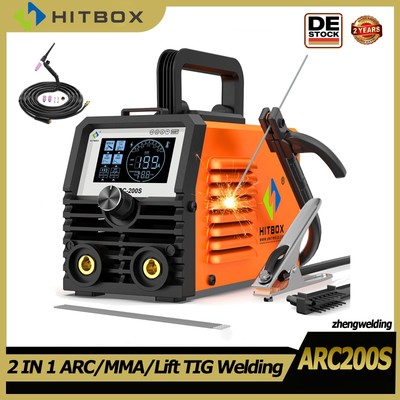 HITBOX 2-in-1 Lift TIG/MMA ARC Schweißgerät mit TIG-Brenner-Mini Schweißmaschine