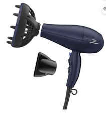 Conair INFINITI PRO Hair Dryer Navy Blue Black Diffuser Concentrator