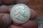 1953 D FRANKLIN HALF DOLLAR SILVER 90% PART OF FULL COLLECTION IN DANSCO BOOK