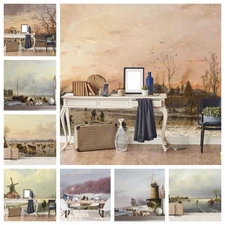 3D Ice Skating People Self-adhesive Wallpaper Removable Wallpaper Wall Mural