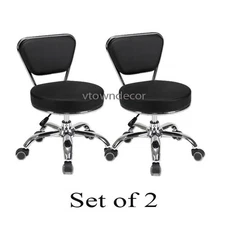 Bar Stool 2025 Upgrade Pedicure Chair Stool BLACK/ LIGHT CAPP/ GREY/ RED - SET 2