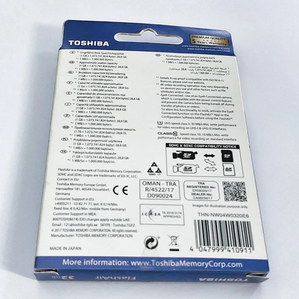 Toshiba FlashAir Wireless LAN SDHC UHS-I Card 32GB - Image 2 of 3