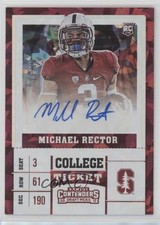 2017 Contenders Draft Picks Cracked Ice Ticket /23 Michael Rector Rookie Auto RC
