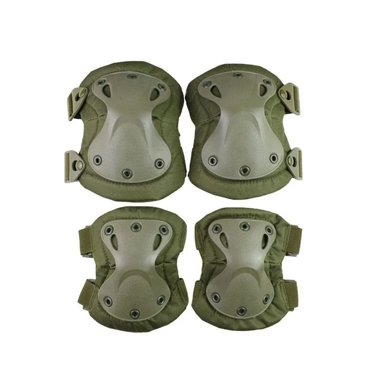 Juego completo de coderas y rodilleras tácticas ajuste universal OD, bronceado o negro Foto 4 de 4