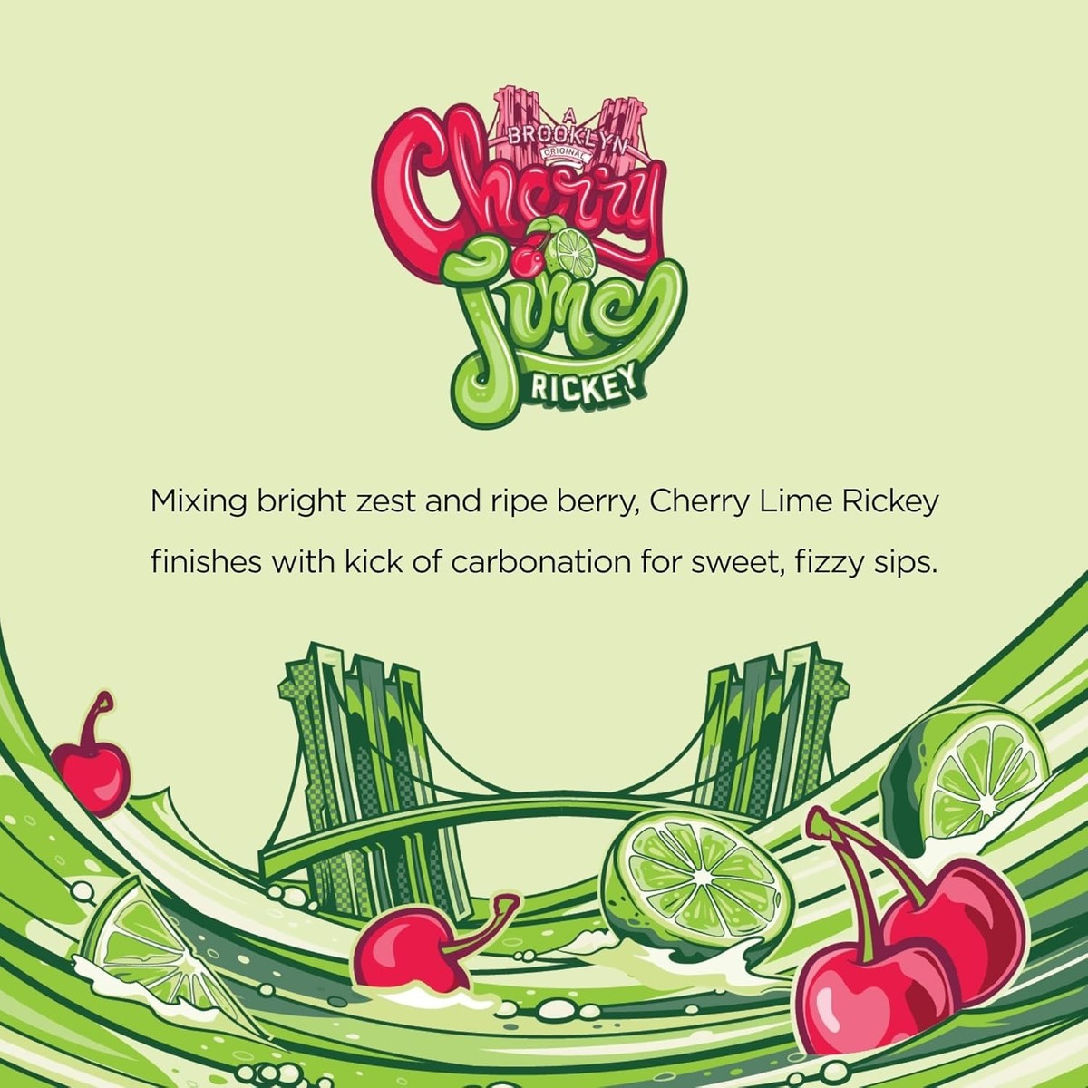 Refreshing Cherry Lime Rickey - 22 Oz Big Cans, Caffeine-Free