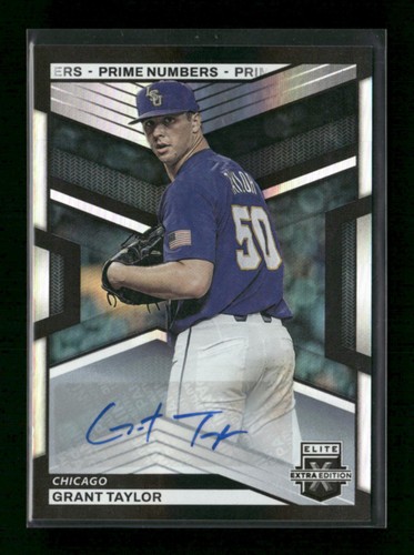 2023 Panini Elite Extra Edition #58 Grant Taylor Prime Numbers A #/200 Auto