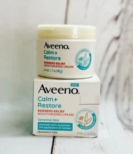 NIB Aveeno Calm + Restore Redness Relief Moisturizing Cream 1.7 oz