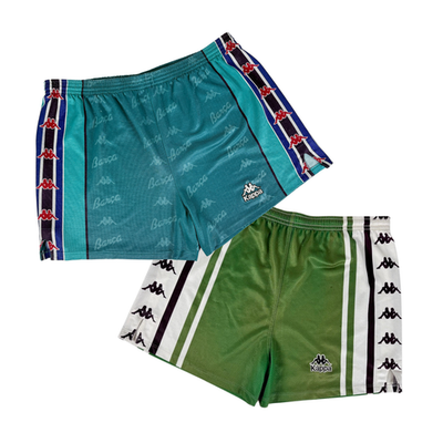 Short Vintage FC Barcelona Kappa 1995-97 - Taille XL Homme - Vert