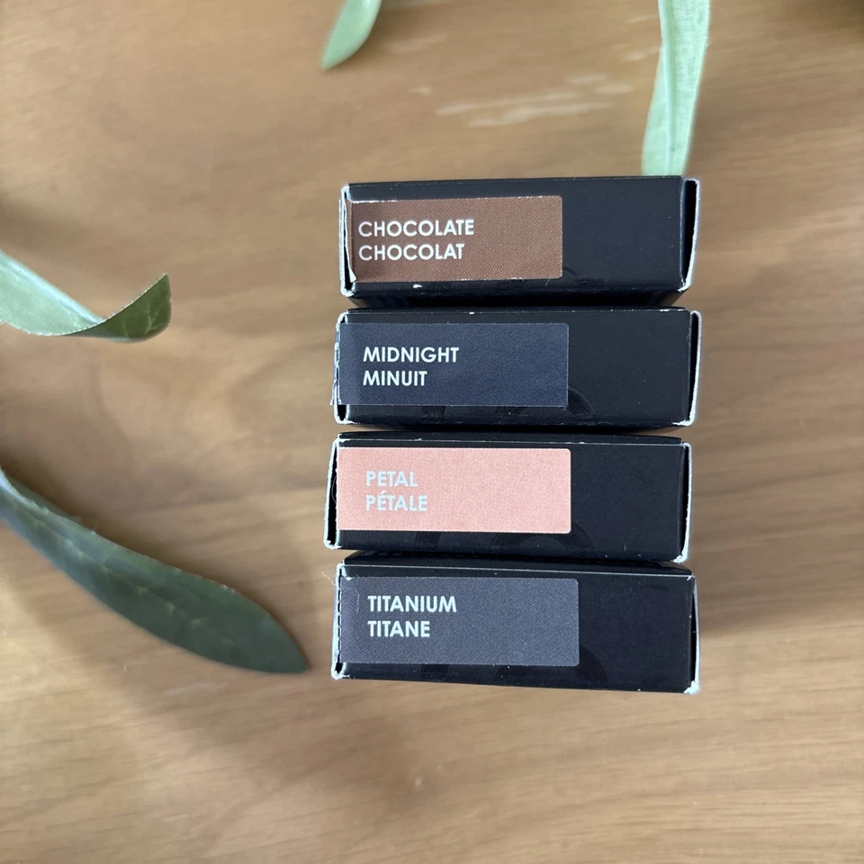 RARE LOT OF 4 🌸 Arbonne Eye Shadow Midnight Chocolate Petal Titanium New .08 oz - Image 3 of 3