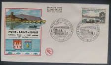 Enveloppe Premier Jour Timbre Pont De Saint Esprit N° 1481 Oblitéré 1966