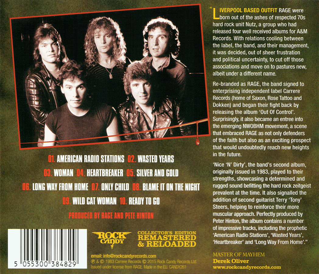 Nice N Dirty by Rage (CD, 2015) for sale online | eBay