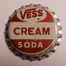 Vintage Vess "Cream" Soda..plastic..unused..Soda Bottle Cap