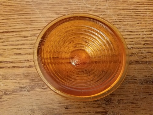 Antique vintage LS 304 Glass Lens...Amber Parking Trailer Truck Semi Ambulance - Bild 2 von 3
