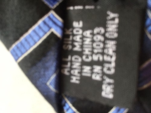 Stafford Essentials Mens Tie Blue 100% Silk Length 61" Width 3.75" - Picture 4 of 5