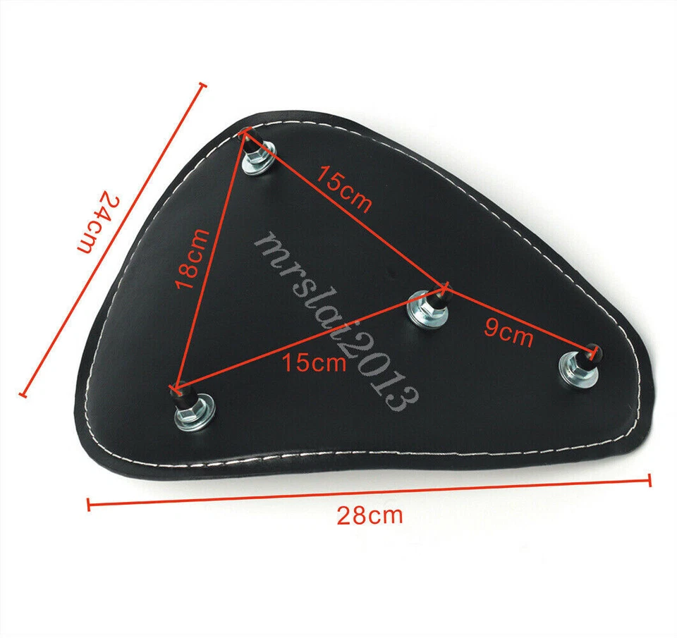 3-дюймовые пружинные одиночные кронштейны сиденья для мотоцикла черные для Harley Sportster Chopper Bobber - Изображение 3 из 4