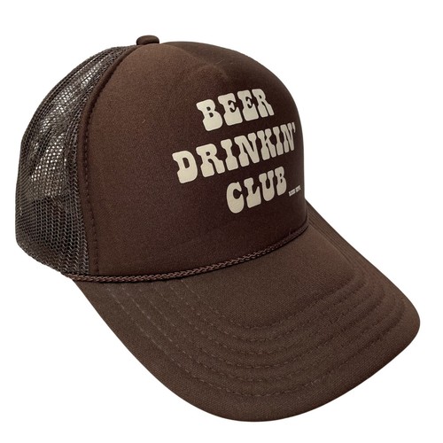 Vtg OTTO Mesh TRUCKER Hat BEER DRINKIN CLUB Snapback REDNECK Rodeo Hippie Cap - Picture 3 of 10