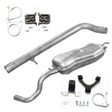 Auspuff Komplett Mitttelrohr und Endtopf Seat Leon 1.9TDI TD + Anbausatz