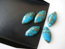 Natural Blue Copper Turquoise Marquise Cabochon Loose Gemstone AAA Quality Gems