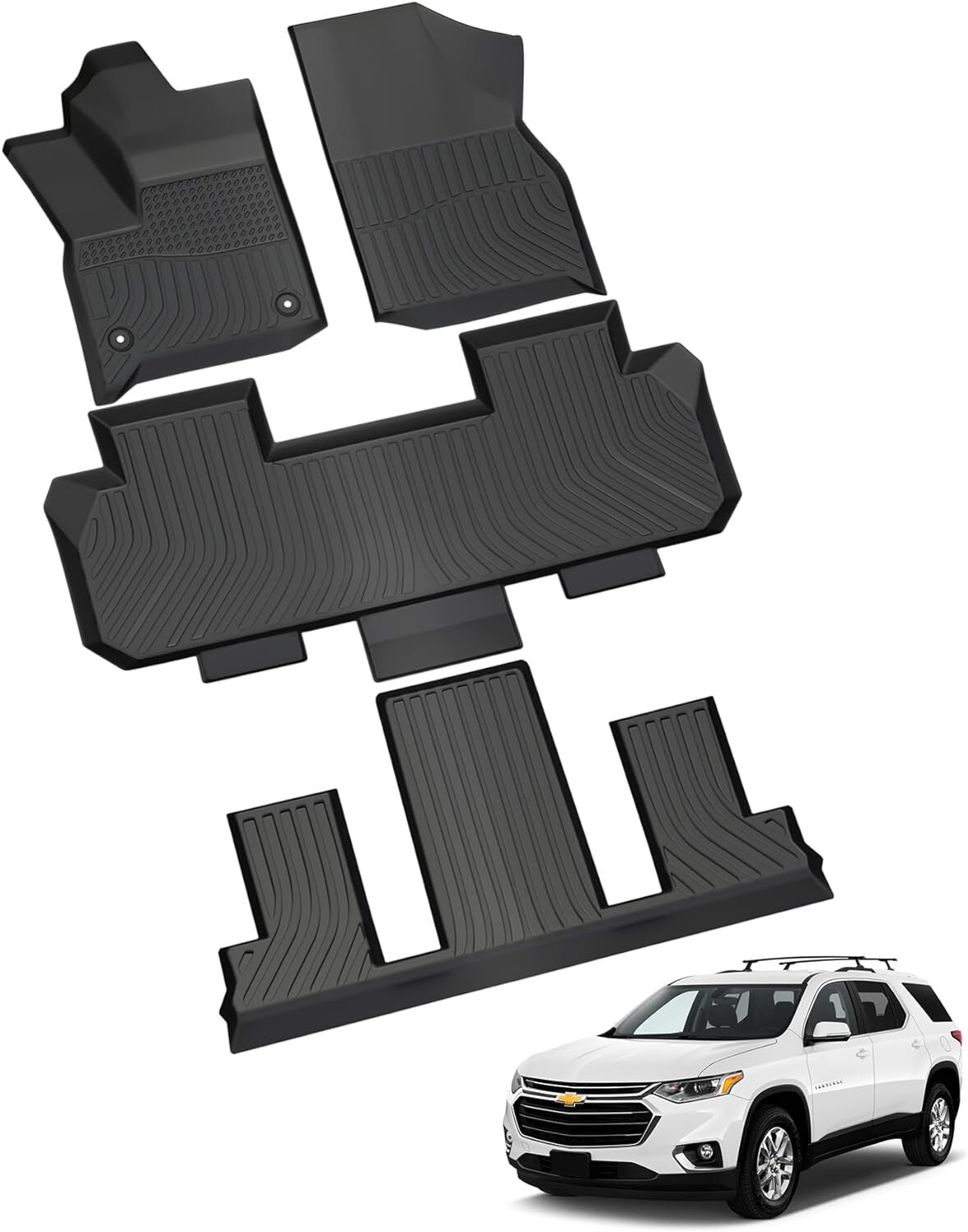2018-2024 Chevy Traverse All-Weather Floor Mats 7-Seater 4pc Set