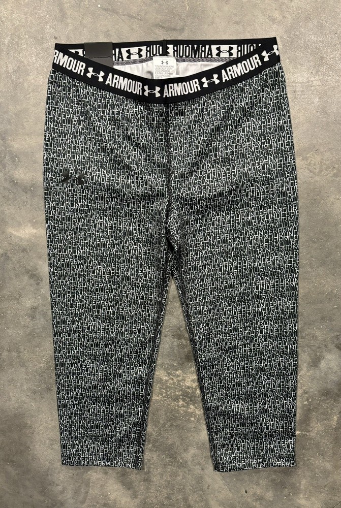Under Armour Youth Girls Heatgear Capri Leggings Size Large New With Tags