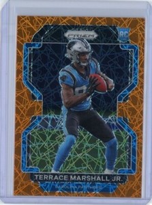 TERRACE MARSHALL JR 2021 Panini Prizm RC Rookie Lazer #348 PANTHERS LSU