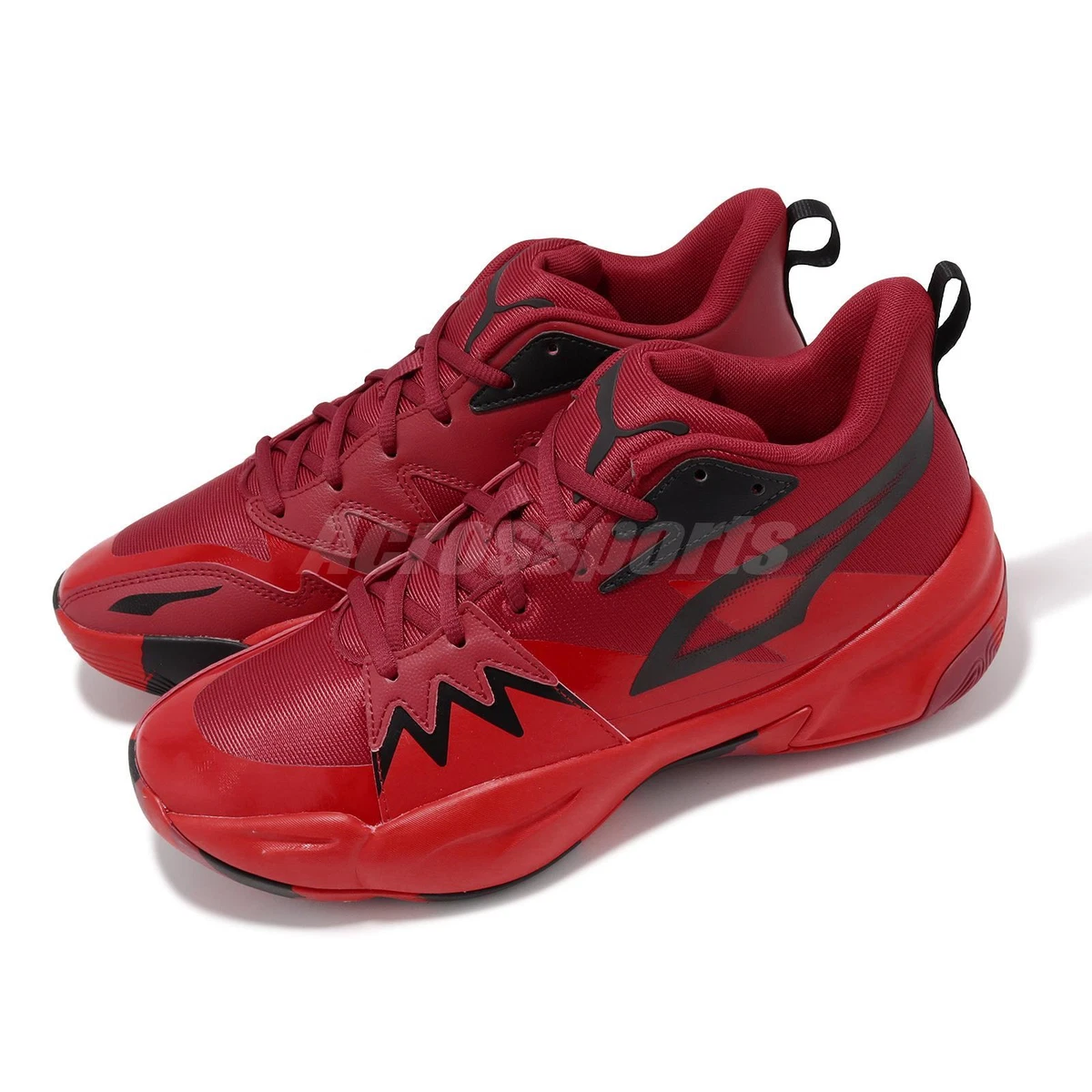Red and black pumas new basketball shoes Outlet