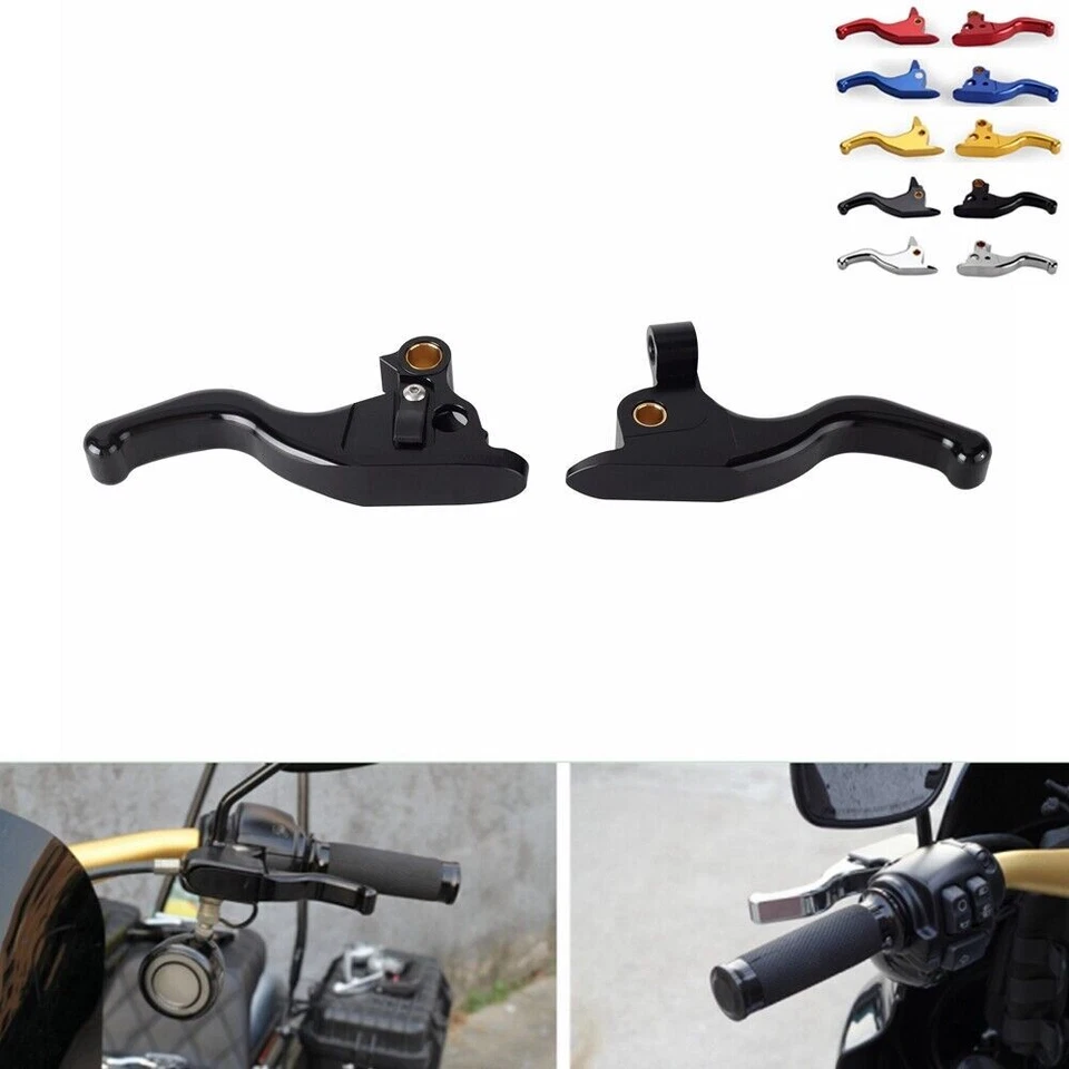 For 2008-2013 Harley Touring Glide Road King Hand Brake Clutch Levers 2-Finger - Image 2 of 4