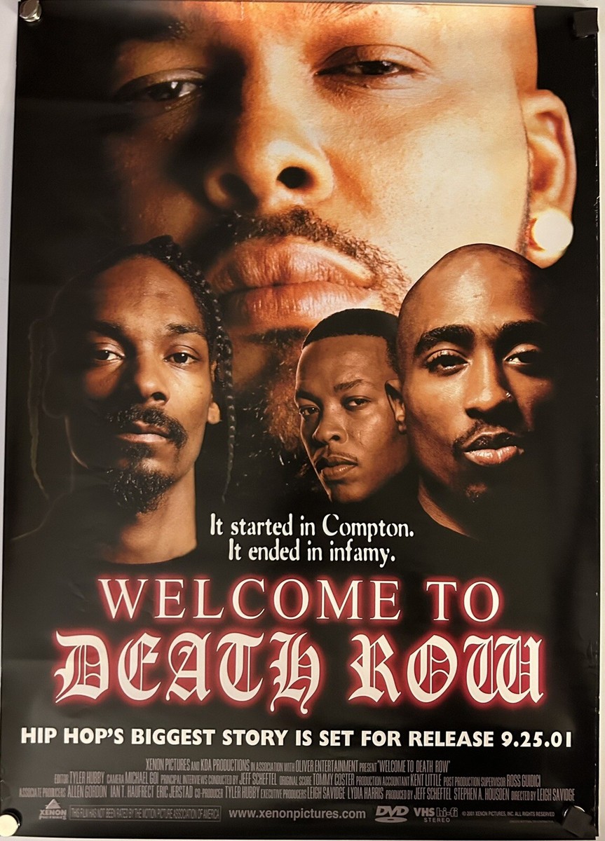 Welcome To Death Row-Promo Poster 19X27 Tupac Dr Dre Snoop Suge