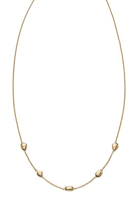Bahnhofskette Gelbgold unregelmäßig ovale Form - einzigartig & stilvoll fein Schmuck