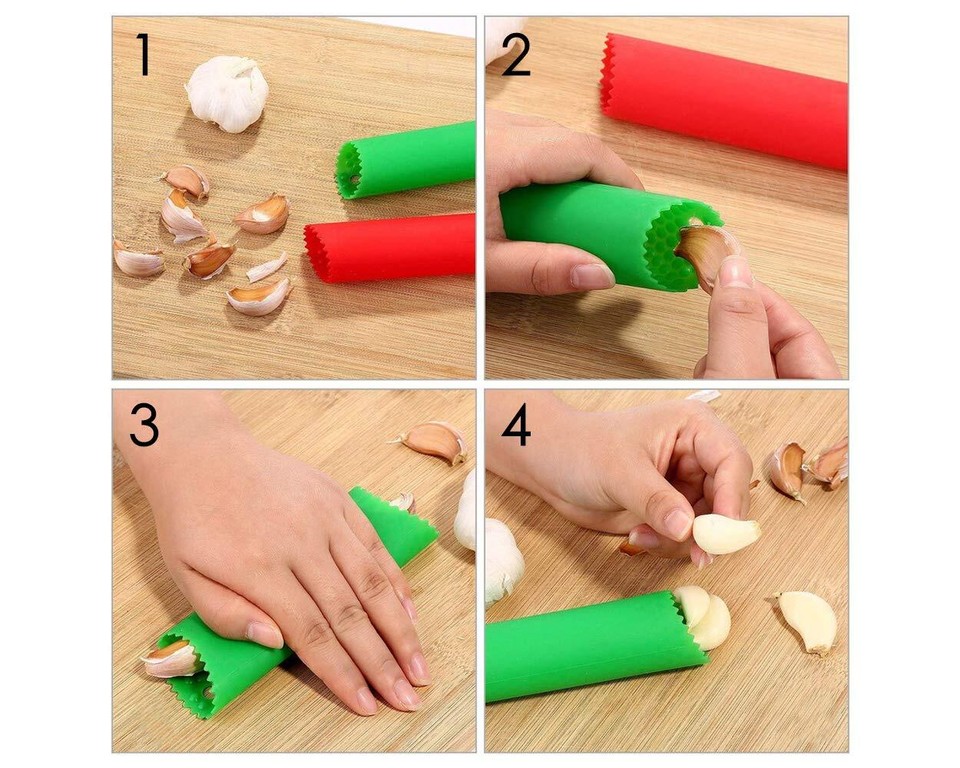 Silicone Garlic Peeler 5 Pieces Garlic Peeling Tube Roller Useful